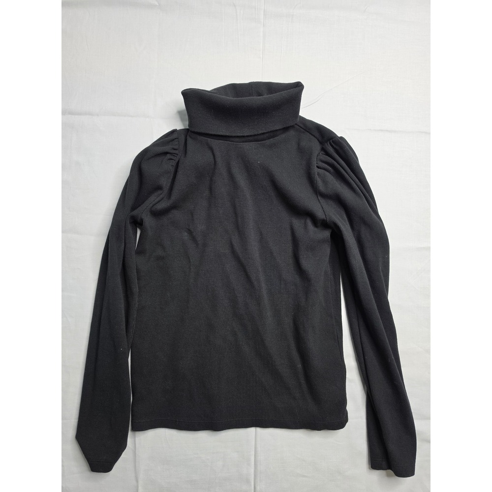 Gap Sweater Kids XL 12-13 Black Ribbed Knitted Easy Fit Long Sleeve Turtleneck